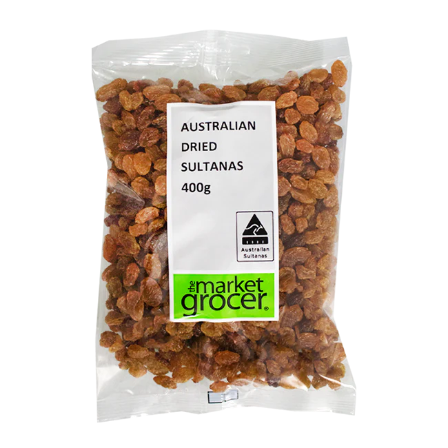 MARKET GROCER AUSTRALIAN DRIED SULTANAS 500G