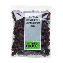 MARKET GROCER WHOLE CRANBERRIES 250G