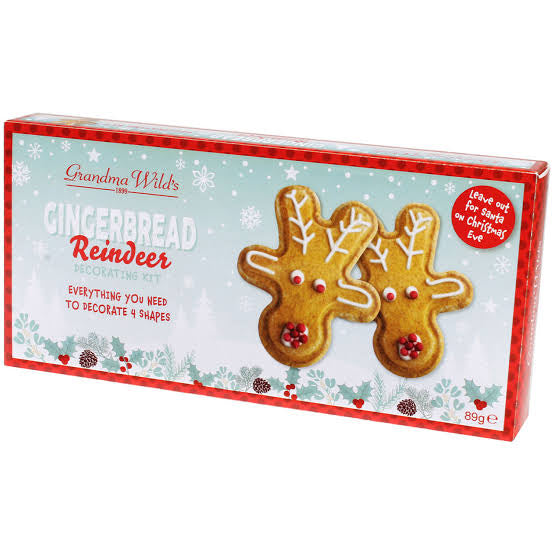 GRANDMA WILD’S GINGERBREAD REINDEER DECORATING KIT 89G