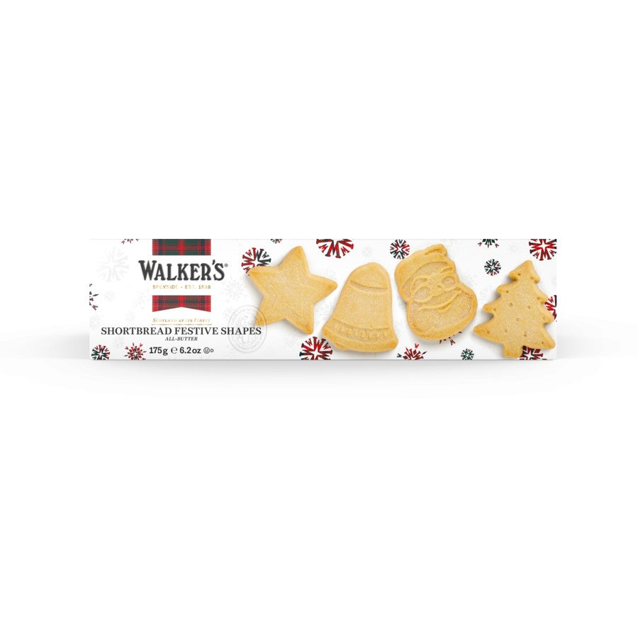 WALKERS SHORTBREAD FESTIVE SHAPES 175G